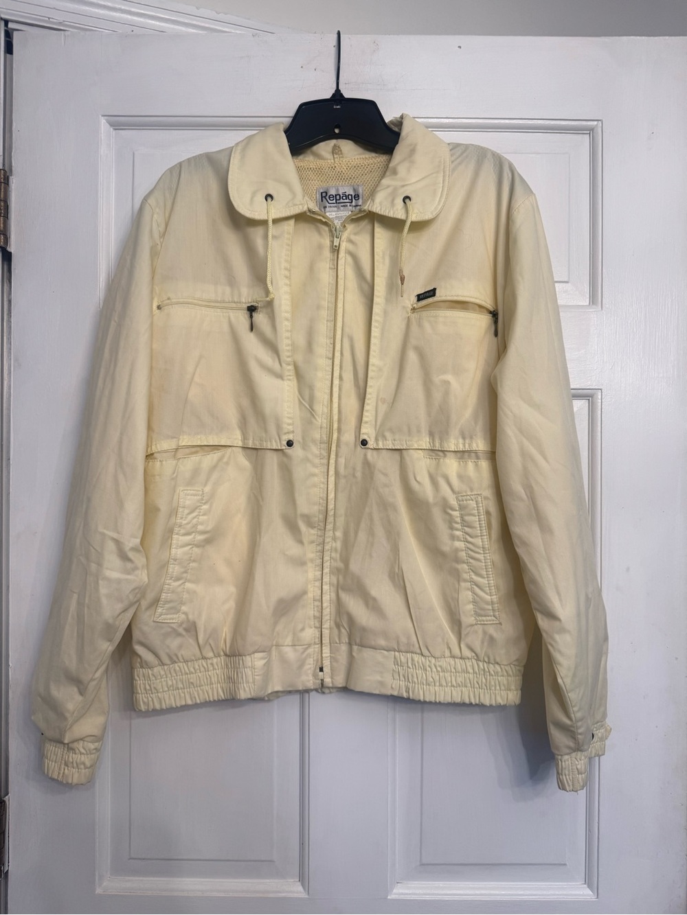 Repåge vintage butter yellow Lightweight Zip Front Jacket